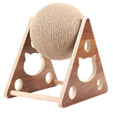 3 x Brand New UKCOCO Pet Accessories 1pc wooden cat scratching ball Sise rope cat climbing stand funny cat toy - RRP €90.72