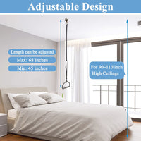 1 x RAW Customer Returns Bed trapeze for elderly Bed pull up stand Assist lift Hospital bed trapeze for bed Mobility transfer Ceiling mounted grab bar trapeze Overhead stand Ladder Bed standing aid for - RRP €55.7