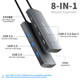 1 x RAW Customer Returns VANGREE USB C to USB C Hub-3 USB 3.2 Gen 2 Ports with 10Gbps, 4K HDMI Adapter, 100W Power Supply, 3 USB 3.0 Ports, USB-C Splitter Multiport Expander for MacBook Pro, iPad Pro and more Type C devices - RRP €60.49