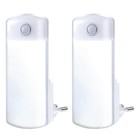 1 x RAW Customer Returns Hiboom 2 Pack LED Night Light Sockets 4 in 1 Night Lights with Motion Sensor Power Failure Flashlights with EU Plug Removable LED Night Lights with Battery for Hurricane Emergency Night - RRP €41.3