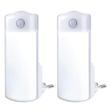 1 x RAW Customer Returns Hiboom 2 Pack LED Night Light Sockets 4 in 1 Night Lights with Motion Sensor Power Failure Flashlights with EU Plug Removable LED Night Lights with Battery for Hurricane Emergency Night - RRP €41.3