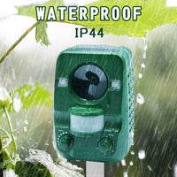 1 x RAW Customer Returns AngLink Cat Deterrent Ultrasonic Repellent for Garden - Solar Cat Repellent Marten Deterrent Animal Repellent with 5 Modes Waterproof IPX44 Dog Deterrent Motion Sensor Repels Cats Martens Dogs - RRP €25.99