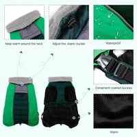 1 x RAW Customer Returns CIT TOILE Dog Coat Winter, Dog Coat Large Dogs with Pockets Can Carry Garbage Bags, Windproof Dog Coat, Adjustable Closure, Waterproof, Dog Jacket Dogs with Harness Hole - RRP €35.28