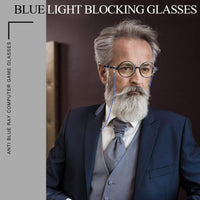 1 x Brand New TISHUI 2 Pack Blue Light Blocking Reading Glasses, Stylish Round Computer Readers Women Men, Magnifying Glasses UV Rays Eyestrain - RRP €19.61