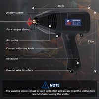 1 x RAW Customer Returns BAOSHISHAN Portable ARC Welder with Welding Electrode Clamp for 1.6-3.2mm Welding Electrode Rod 220V - RRP €122.98
