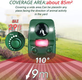 1 x RAW Customer Returns AngLink Cat Deterrent Ultrasonic Repellent for Garden - Solar Cat Repellent Marten Deterrent Animal Repellent with 5 Modes Waterproof IPX44 Dog Deterrent Motion Sensor Repels Cats Martens Dogs - RRP €25.99