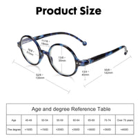 1 x Brand New TISHUI 2 Pack Blue Light Blocking Reading Glasses, Stylish Round Computer Readers Women Men, Magnifying Glasses UV Rays Eyestrain - RRP €19.61