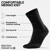 1 x RAW Customer Returns DANISH ENDURANCE Merino Wool Socks Black - 3 Pairs, EU 39-42  - RRP €27.95
