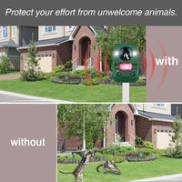 1 x RAW Customer Returns AngLink Cat Deterrent Ultrasonic Repellent for Garden - Solar Cat Repellent Marten Deterrent Animal Repellent with 5 Modes Waterproof IPX44 Dog Deterrent Motion Sensor Repels Cats Martens Dogs - RRP €25.99