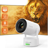 1 x RAW Customer Returns Polocsh Mini Projector with Battery, Projector with Android 11.0, Electric Focus Projector Integrated WLAN6 and BT5.3, Portable Projector with 150-inch Image and 270 Rotation, 1080P Mini Projector 4K  HDMI - RRP €151.25