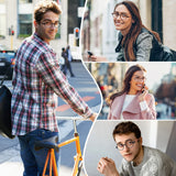 1 x Brand New TISHUI 2 Pack Blue Light Blocking Reading Glasses, Stylish Round Computer Readers Women Men, Magnifying Glasses UV Rays Eyestrain - RRP €19.61